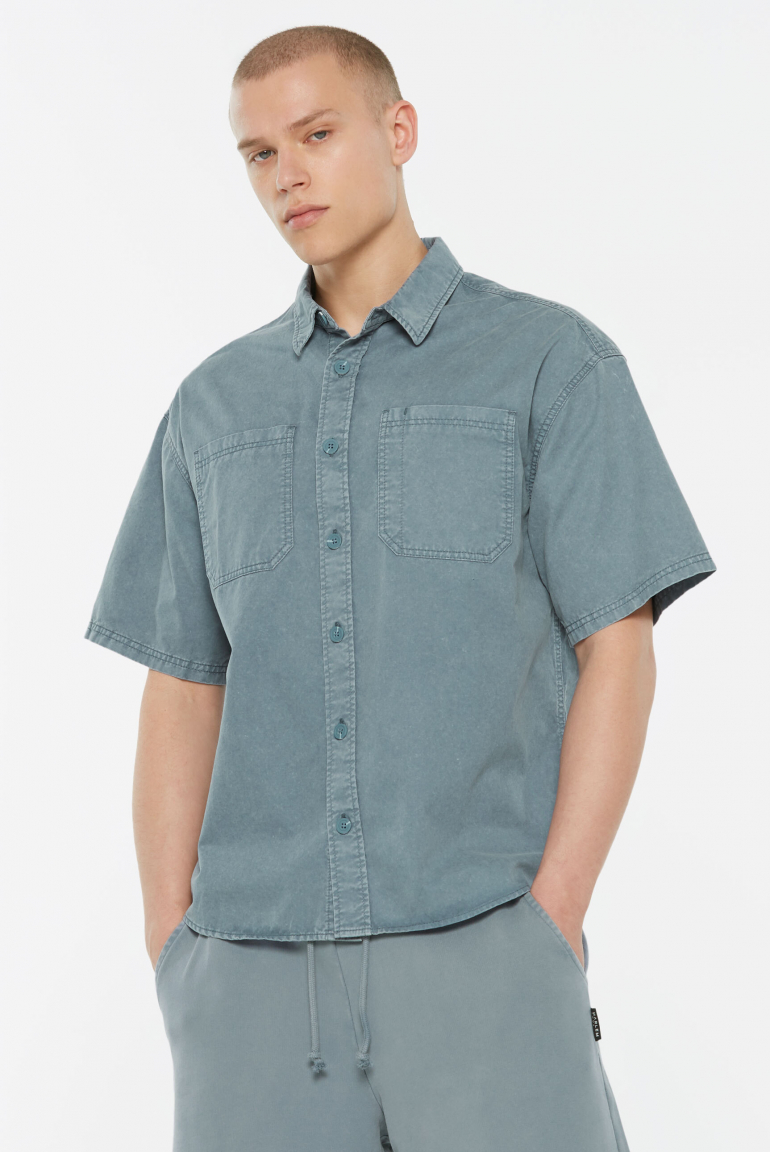 SO-NNY Kurzarmhemd fog blue