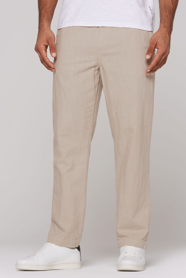 Sommerhose aus Leinen-Mix mit Elastikbund canvas