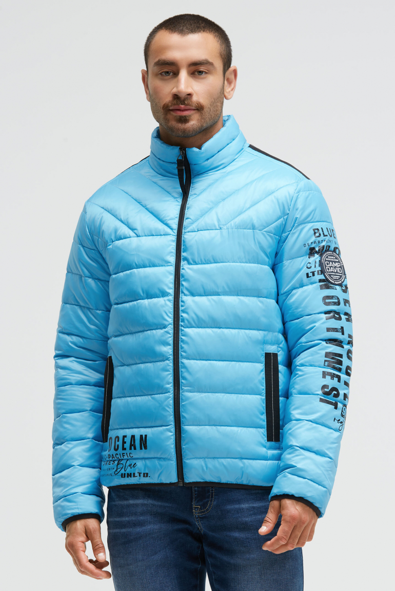 Steppjacke mit Logo Prints power blue