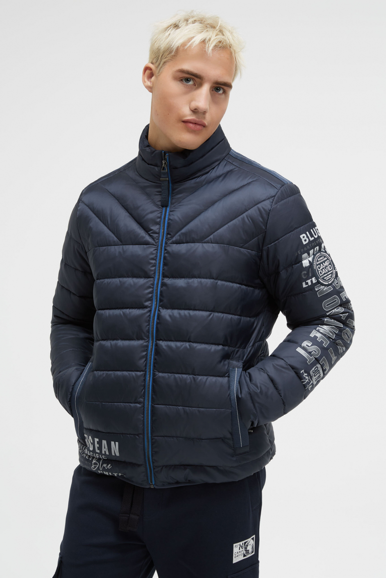 Steppjacke mit Logo Prints blue navy