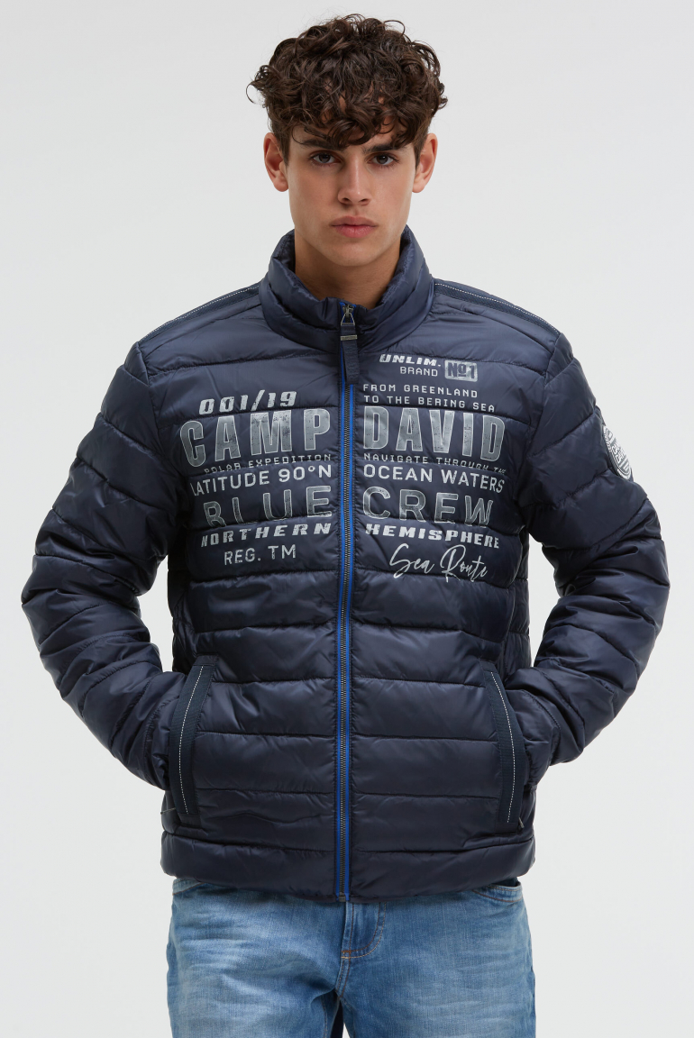 Steppjacke mit Logo Prints blue navy