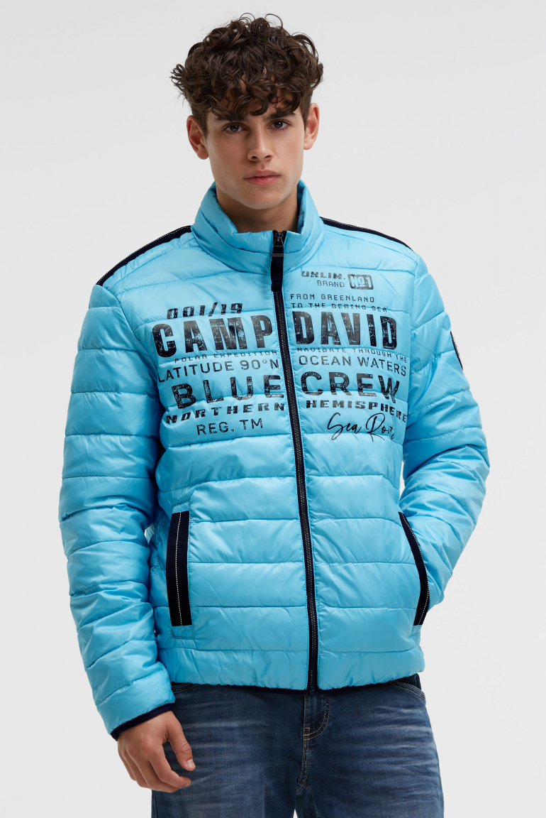 Steppjacke mit Logo Prints power blue