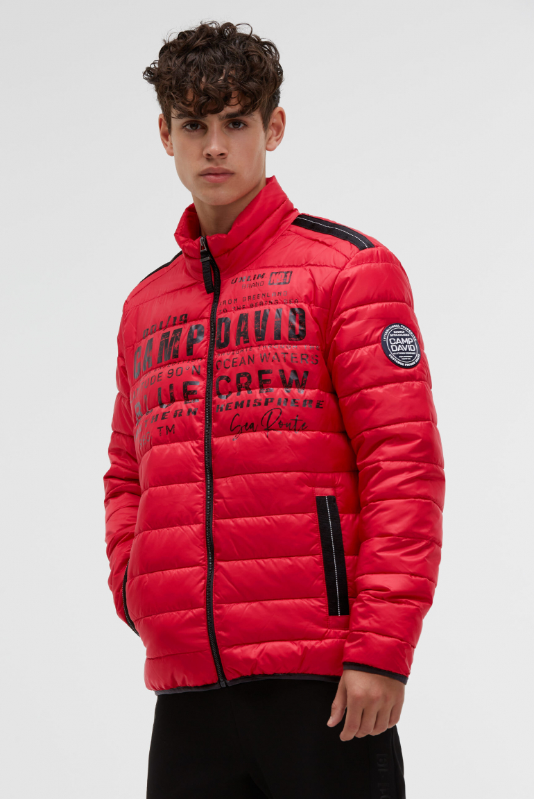 Steppjacke mit Logo Prints bright red