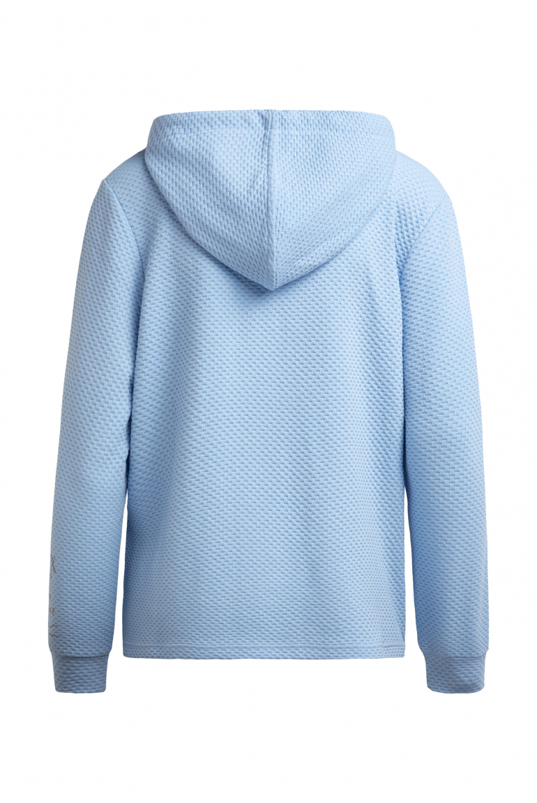 Strukturierter Hoodie mit Seitenschlitzen blue heaven