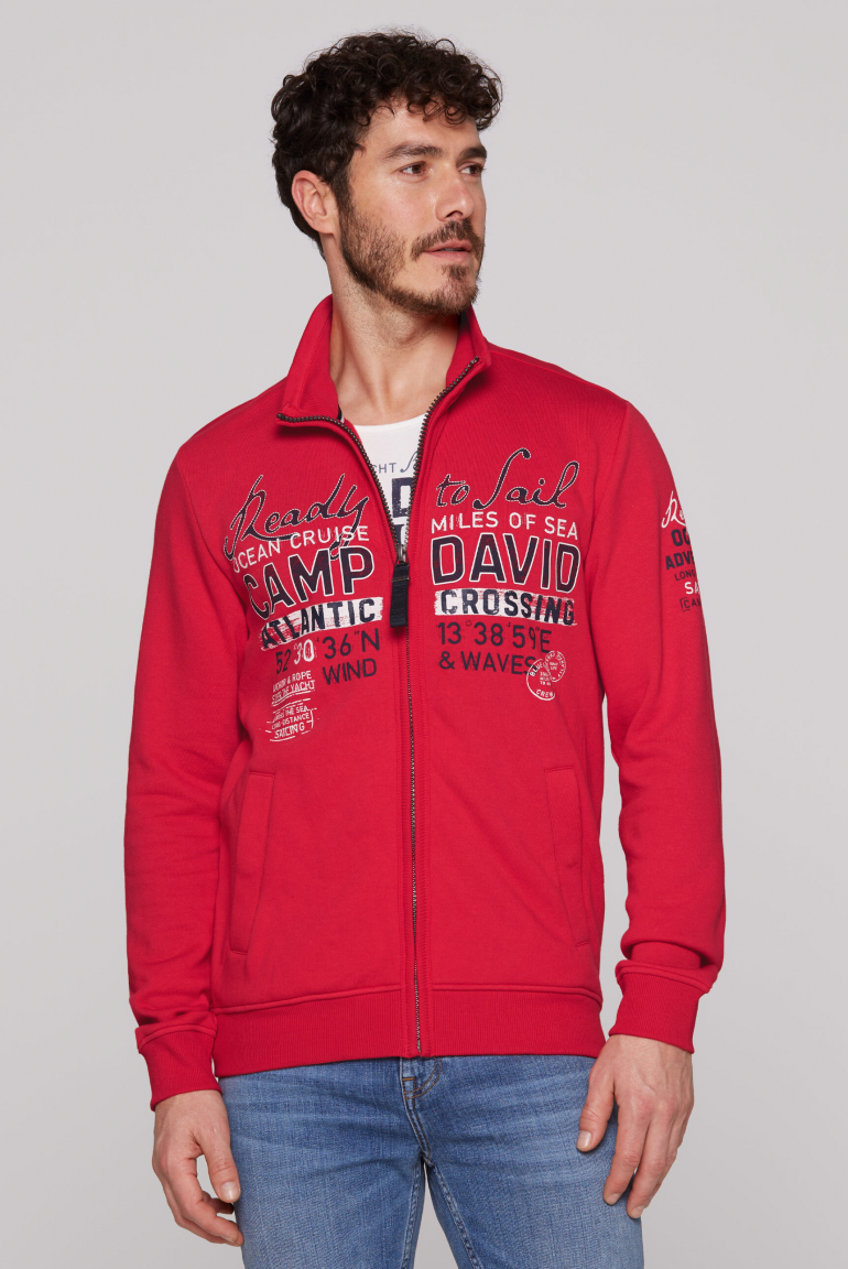 Sweatjacke mit Logo Artworks flag red
