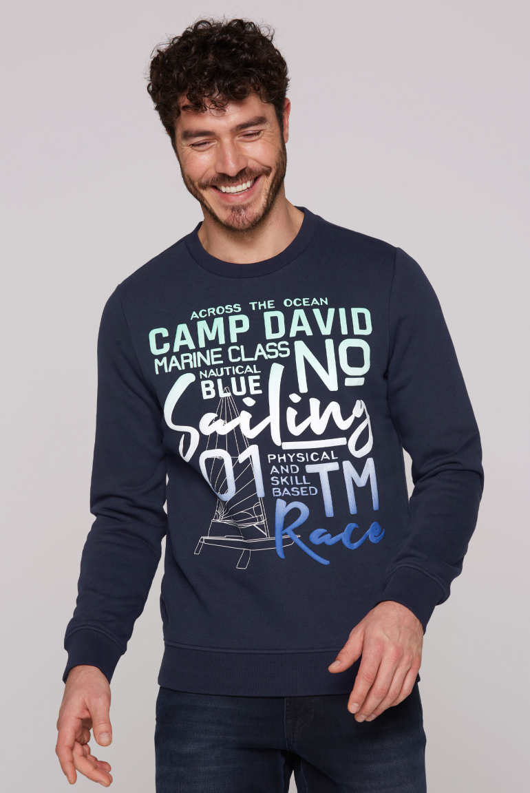 Sweatshirt mit Colour Gradient Puffprint blue navy