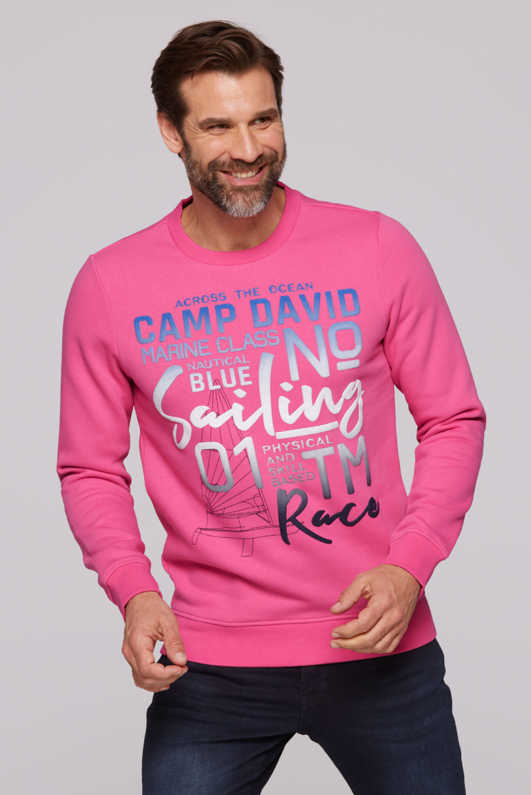 Sweatshirt mit Colour Gradient Puffprint pink