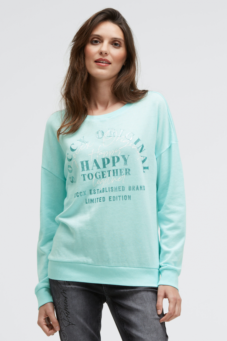 Sweatshirt mit Glitter Artwork icy sea