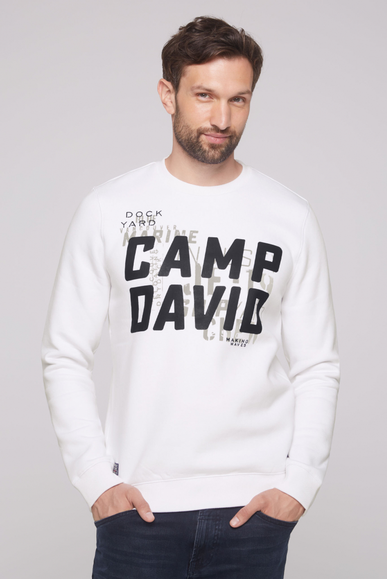 Sweatshirt mit Logo Print opticwhite