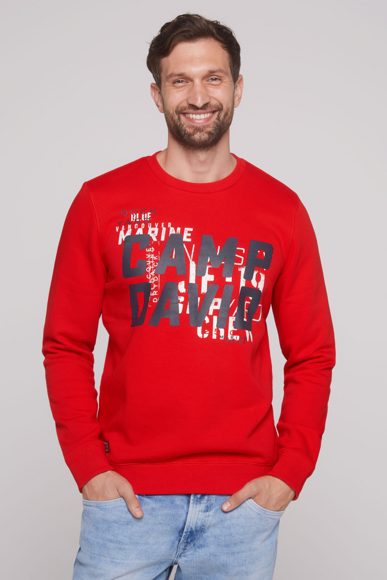 Sweatshirt mit Logo Print speed red