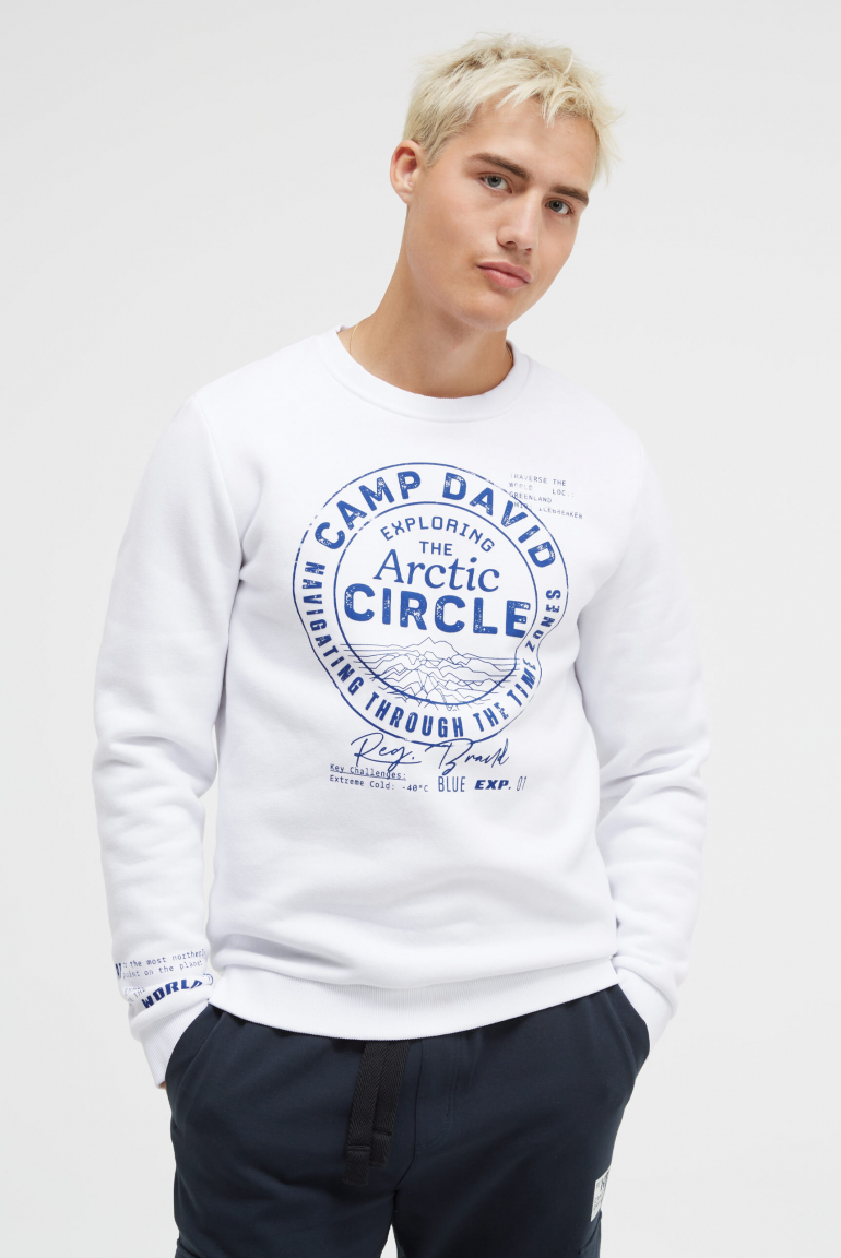 Sweatshirt mit Puffprint opticwhite