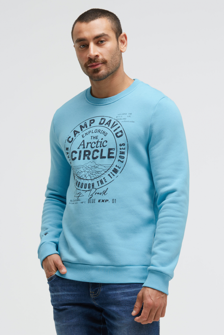 Sweatshirt mit Puffprint power blue