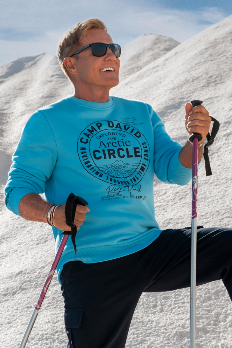 Sweatshirt mit Puffprint power blue
