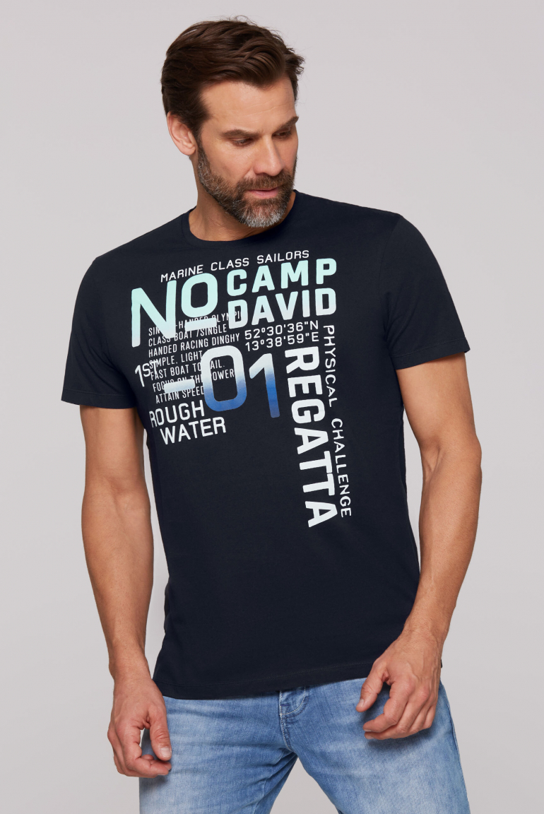 T-Shirt mit Colour Gradient Print blue navy