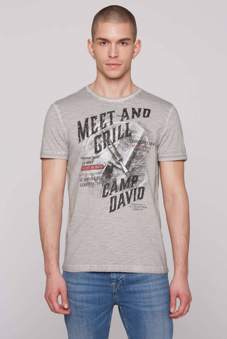 T-Shirt mit Photoprint polo grey