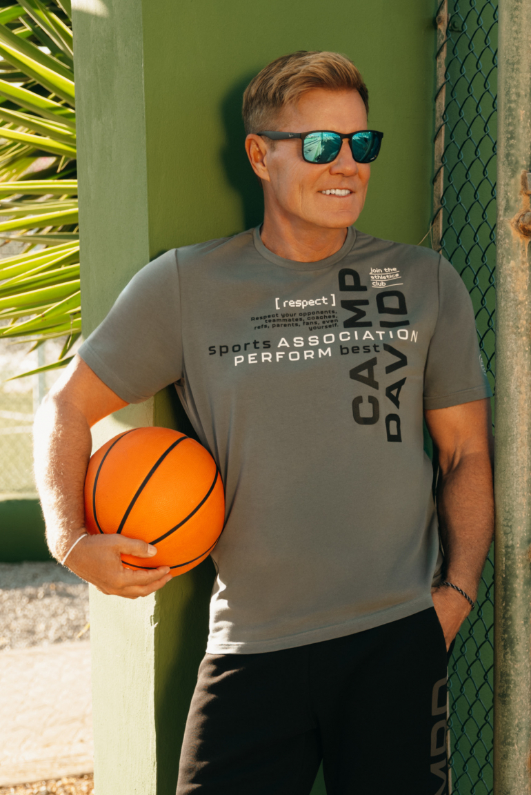 T-Shirt mit Rubber Print dark sage