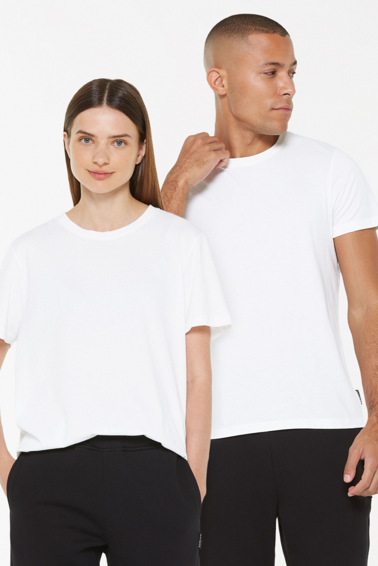 T-Shirt Rundhals, 2er-Pack opticwhite / opticwhite