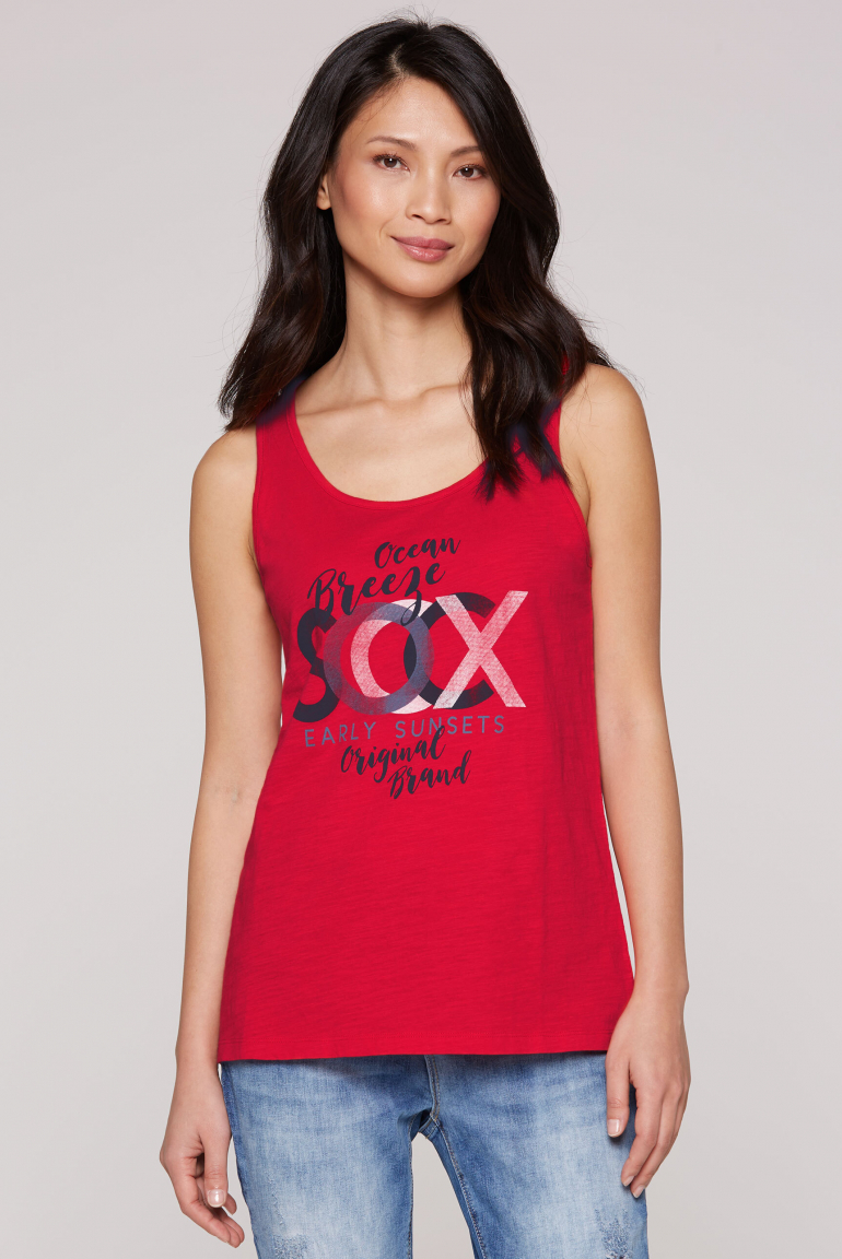 Tanktop mit Label Print flag red