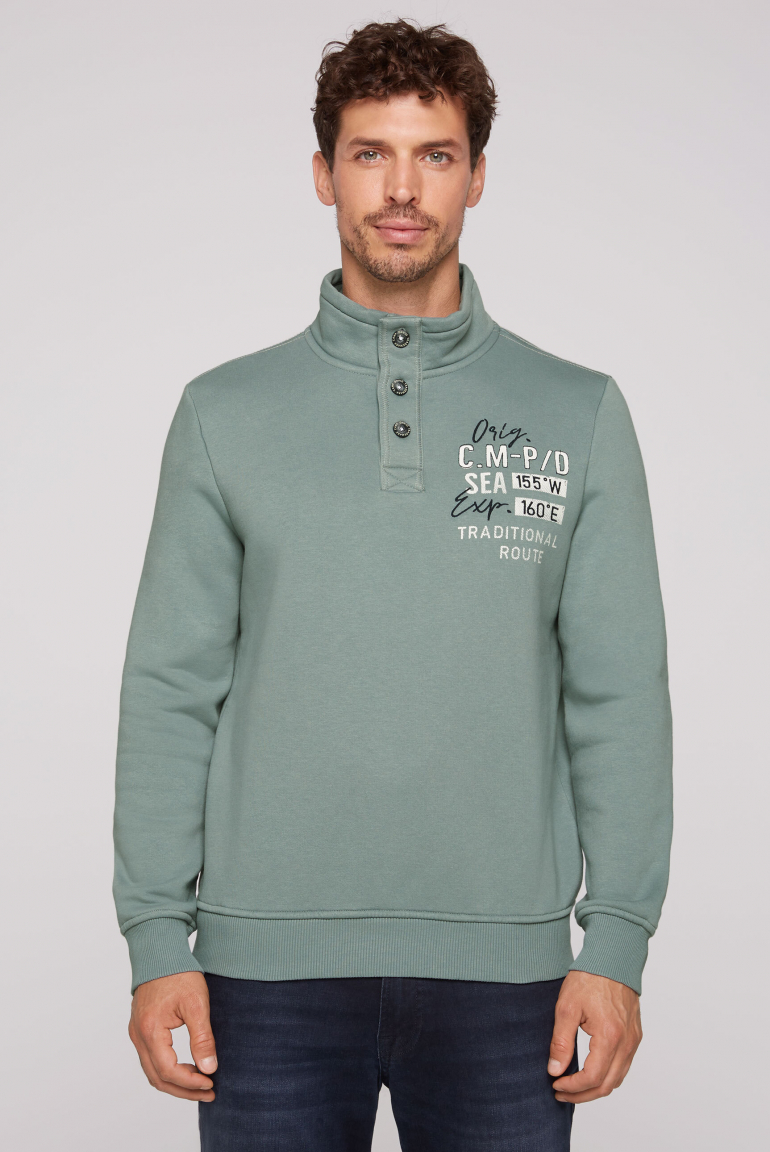 Troyer-Sweatshirt mit Logo Artworks dusty sage