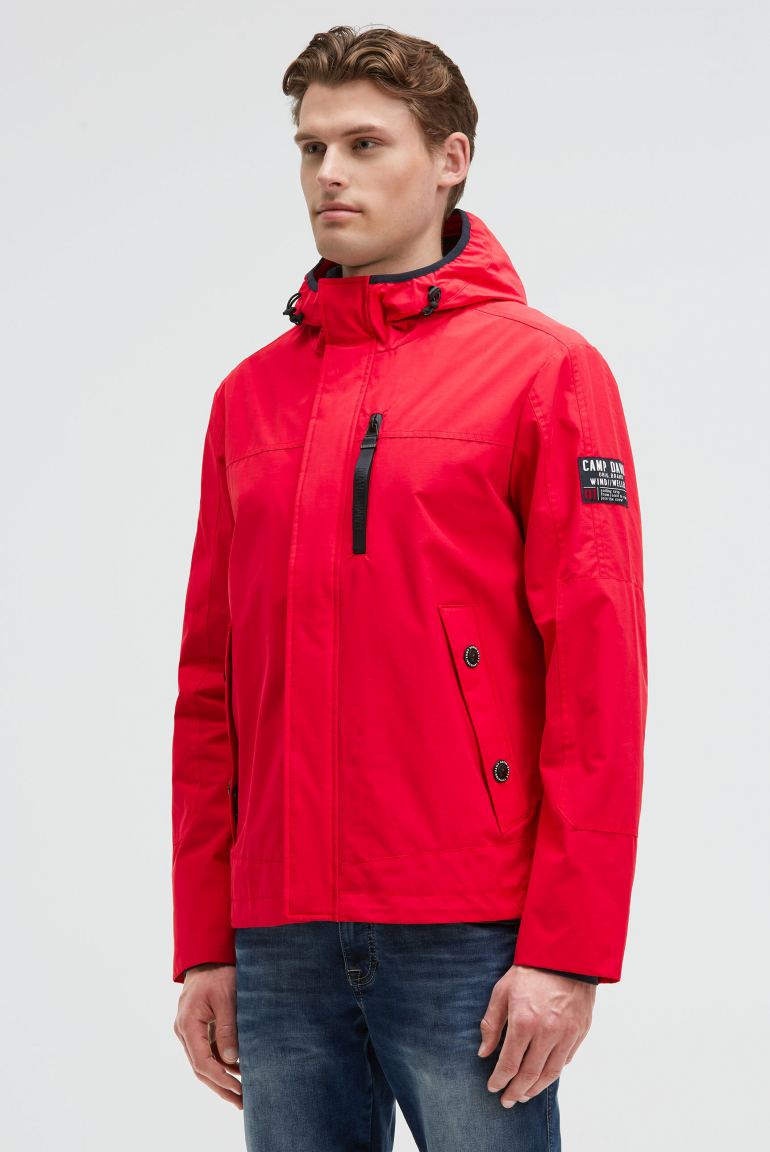 Wind- und Wetterjacke mit Kapuze summer red