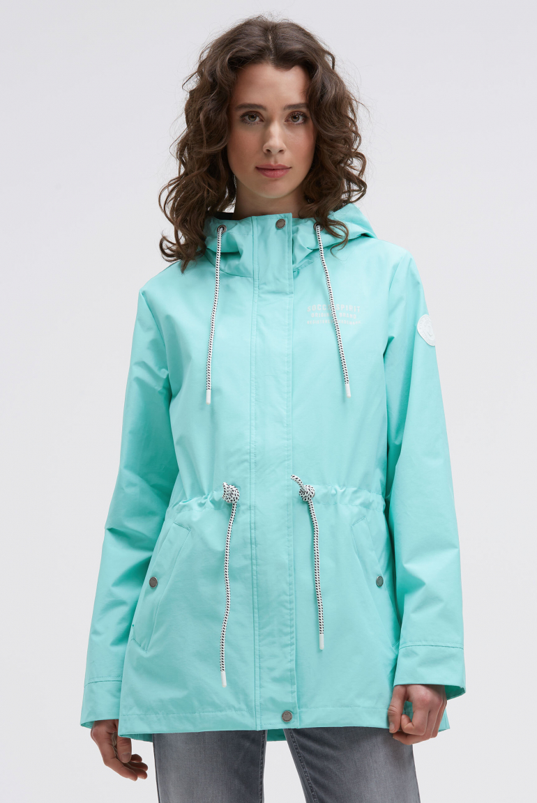 Wind- und Wetterjacke mit Kapuze new aqua