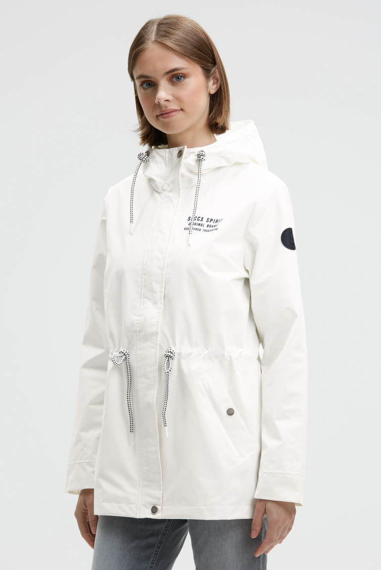 Wind- und Wetterjacke mit Kapuze ivory