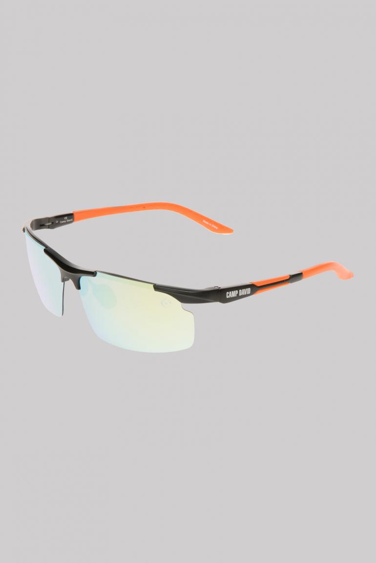 Sonnenbrille Sportstyle polarisiert black / orange / mirror - CAMP DAVID &  SOCCX