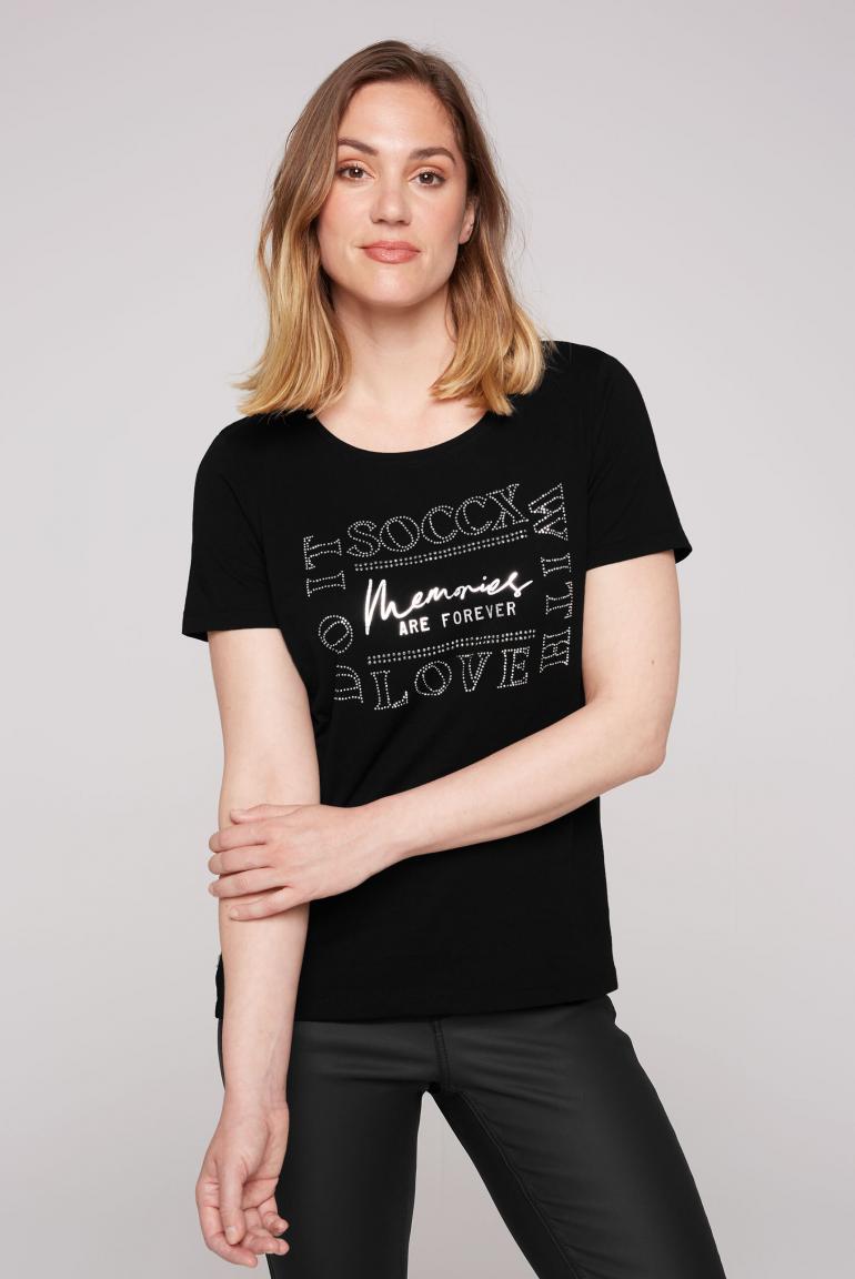 T-Shirt mit Kunstdruck black - & CAMP DAVID SOCCX