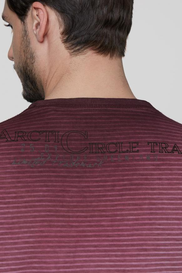 Sweatshirt mit Streifendruck und Artworks