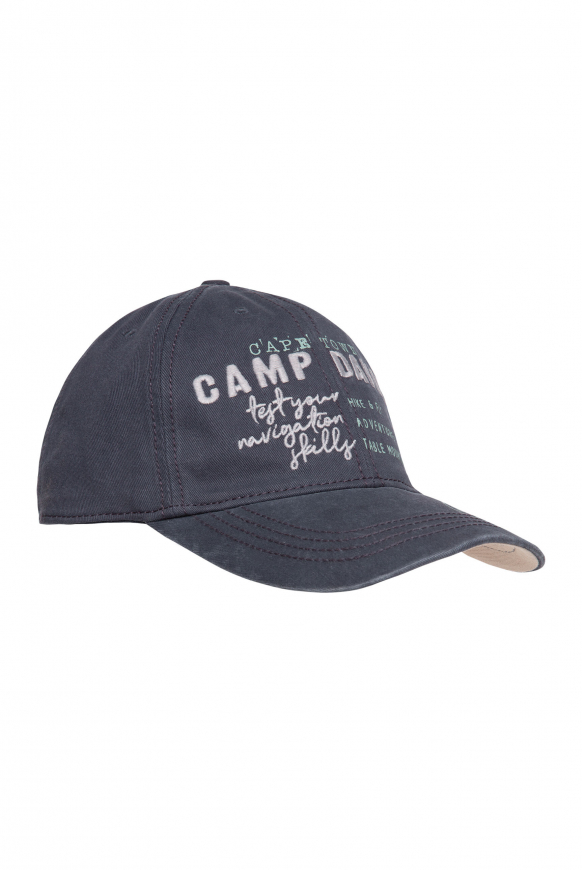 Camp David Base Cap Navy - Stone Wasched Mit Logo Stickerei