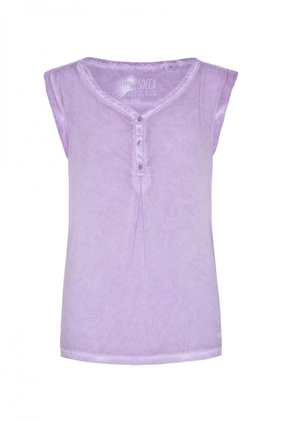 Ärmellose Bluse mit Rücken-Artwork lavender sky