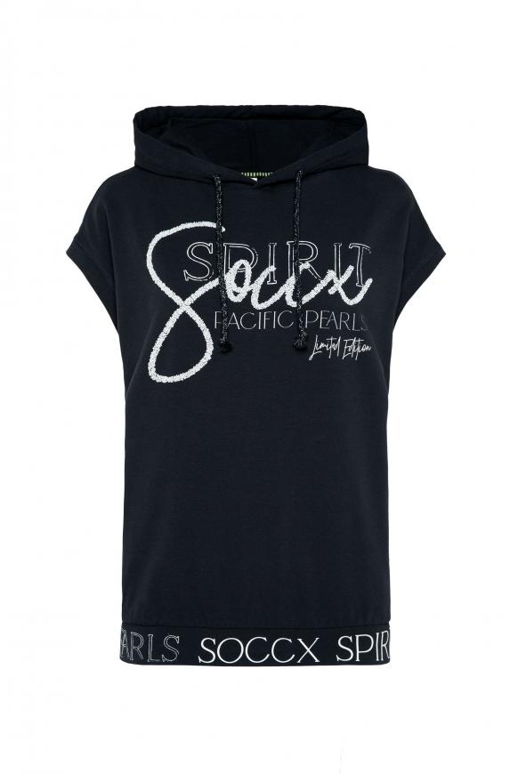 Ärmelloser Hoodie mit Logo-Design pacific navy