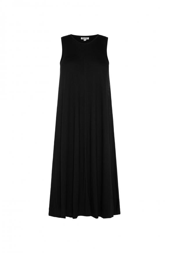 Ärmelloses Jersey-Kleid mit A-Linie black