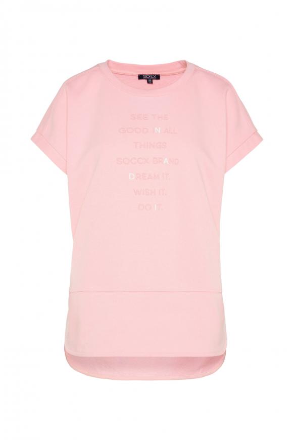 Ärmelloses Sweatshirt mit 3D Rubber Print rose quartz