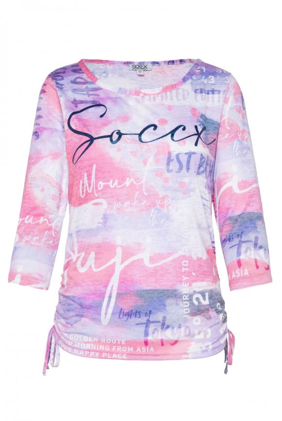 Ausbrenner-Shirt mit All Over Print multi color