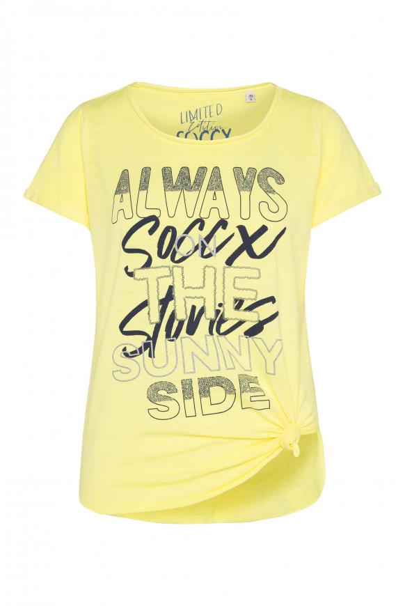 Ausbrenner-Shirt mit Glitter Puff Print bleached sun