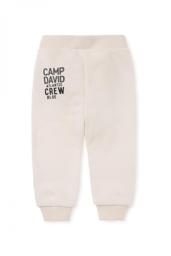 Baby Sweatpants mit Label Prints ecru