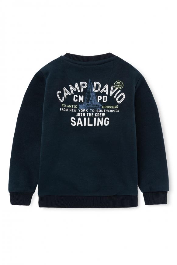 Baby Sweatshirt mit Label Prints blue navy