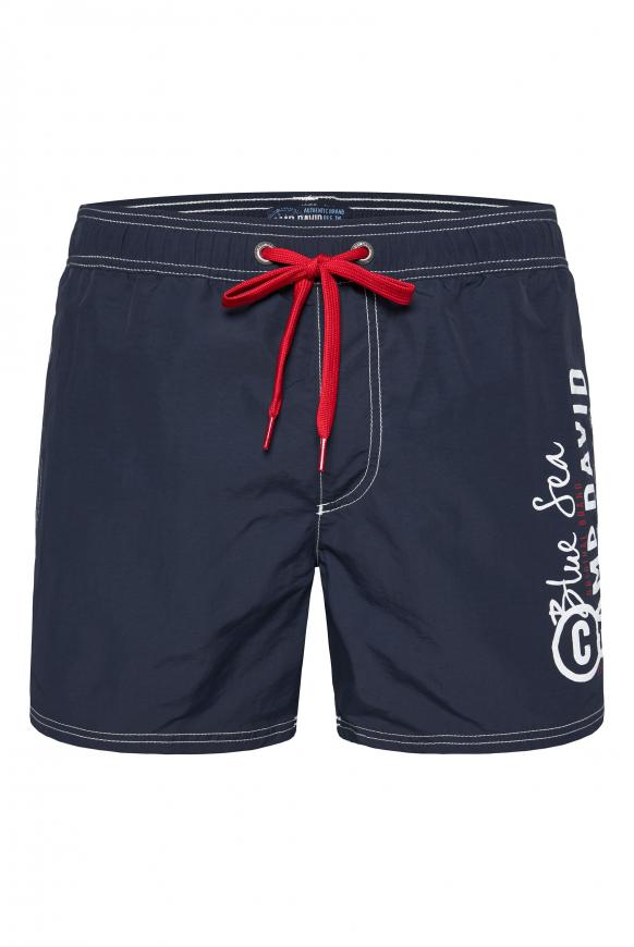 Badeshorts mit Logo Print ocean navy