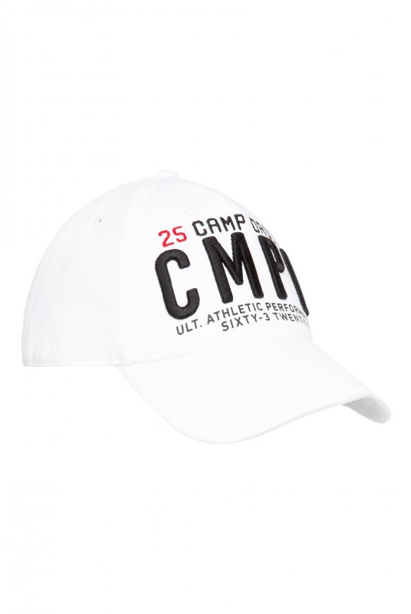 Base Cap mit 3D-Logo-Stickerei opticwhite
