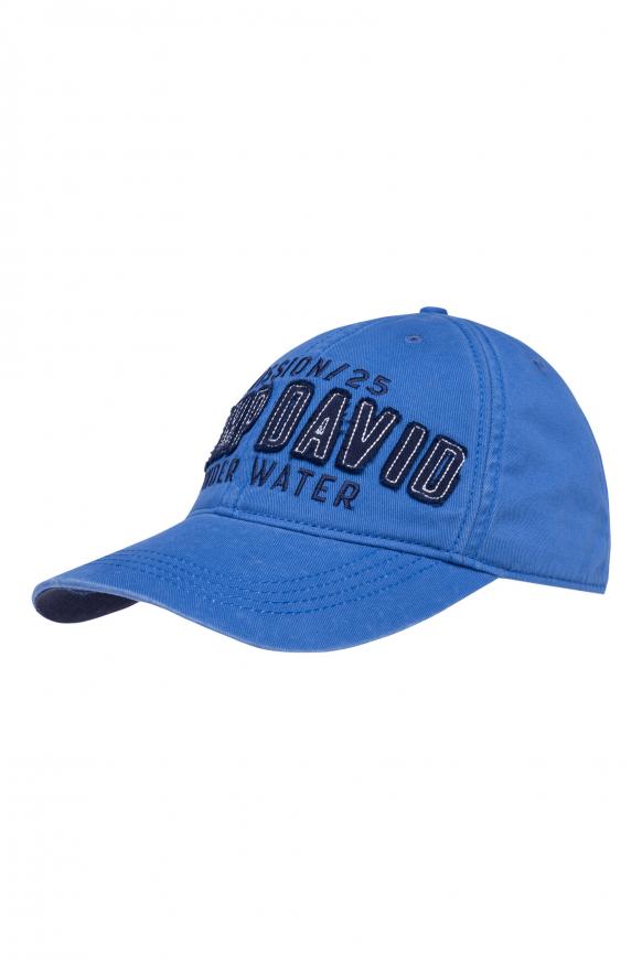 Base Cap mit Logo-Applikation pacific blue