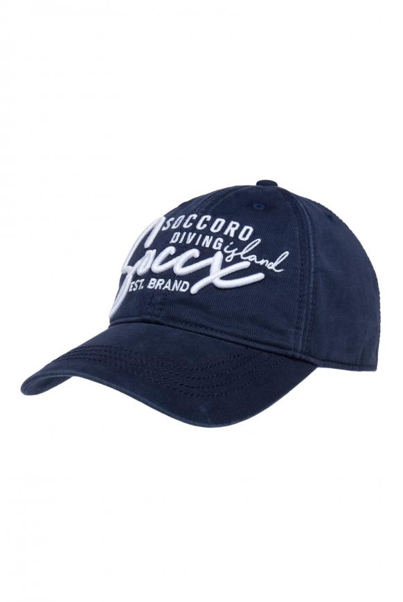 Base Cap Stone Washed mit 3D-Stickerei blue navy