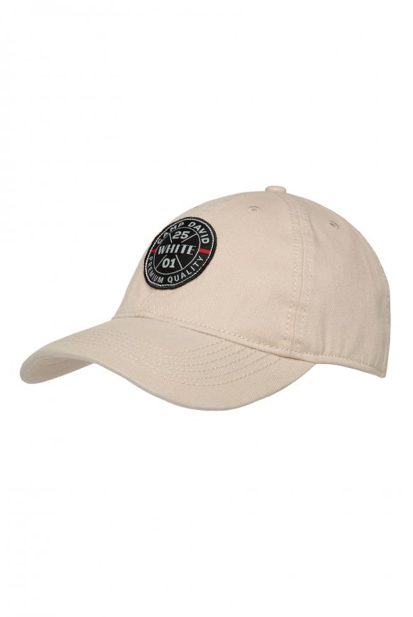 Base Cap Stone Washed mit  Label Patch cappuccino