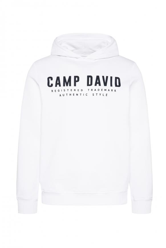 Basic Hoodie mit Logo Print opticwhite