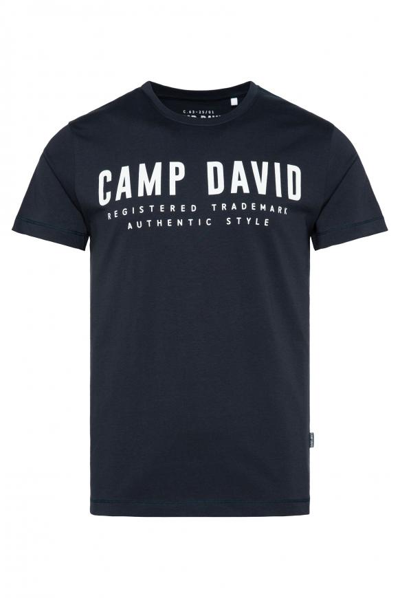 Basic Logo-T-Shirt blue navy