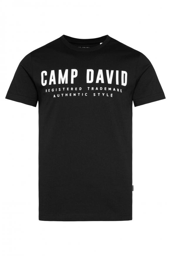 CAMP DAVID & SOCCX | T-Shirt mit Logo Prints und Brusttasche french violet