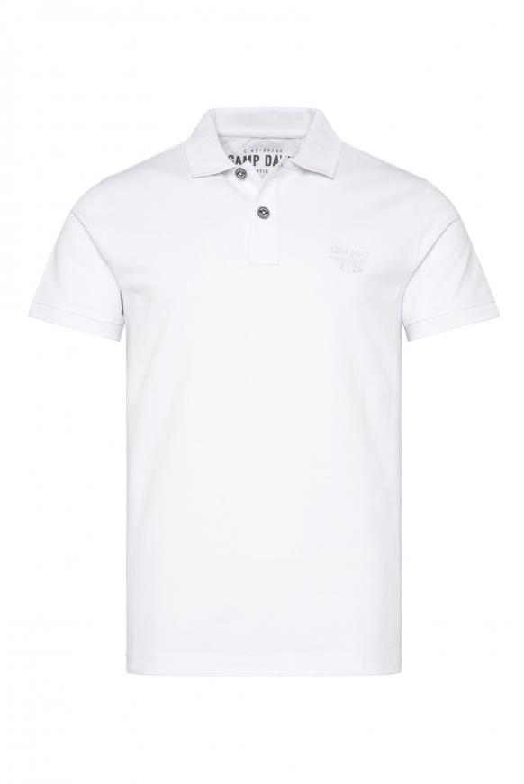 Basic Pikee-Polo mit Logo-Stickerei opticwhite