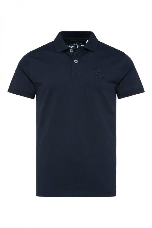 Basic Pikee-Polo mit Logo-Stickerei blue navy