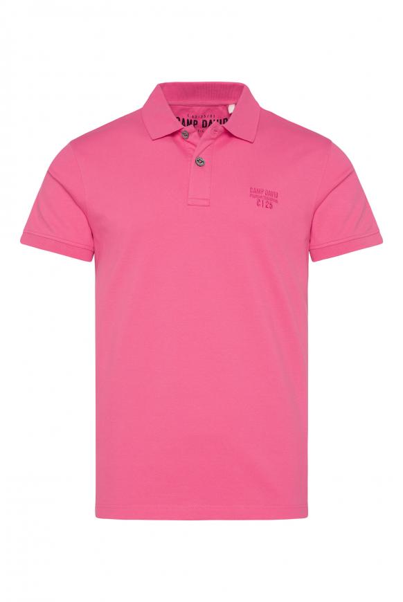 Basic Pikee-Polo mit Logo-Stickerei summer pink