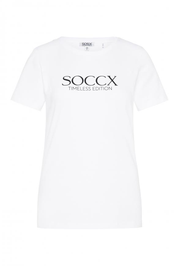 Basic T-Shirt mit Logo Print